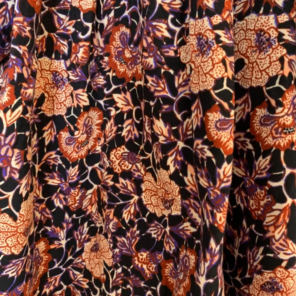Ulla Johnson Evie Blouse Womens Size 2 Puff-Sleeve Midnight Floral Top Boho